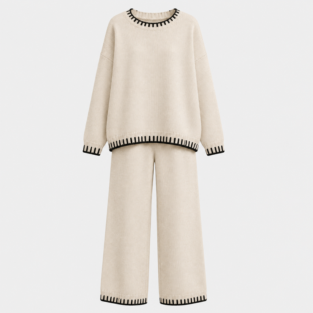 Carina | Oversized Knit Wide-Leg Lounge Set