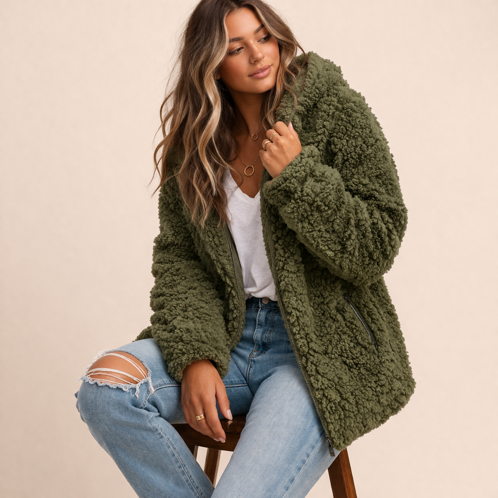 Carmen | Fluffy Oversized Jacket With Hood