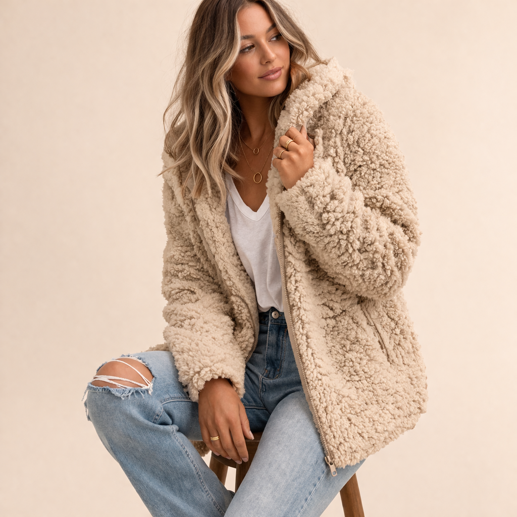 Carmen | Fluffy Oversized Jacket With Hood