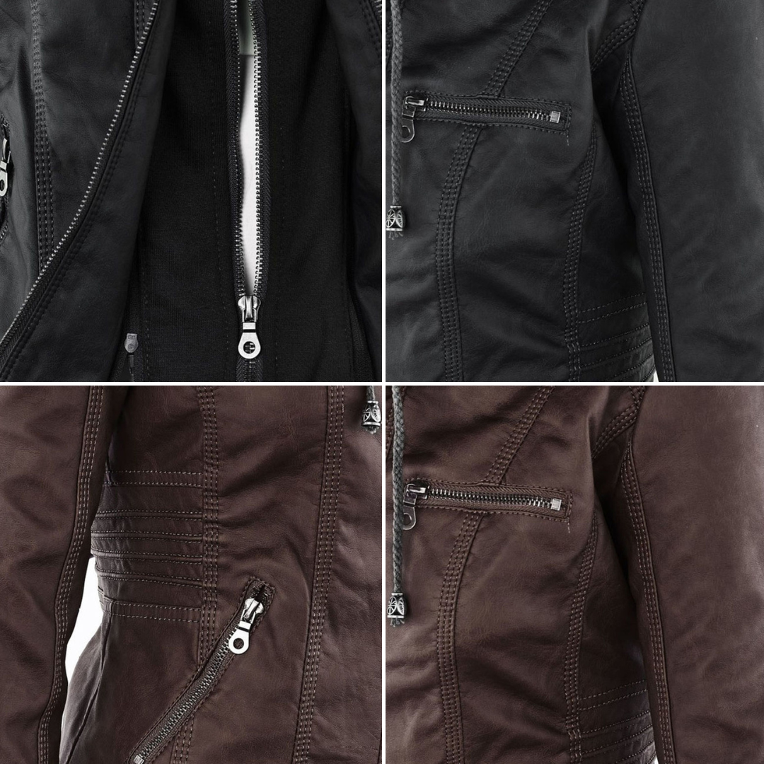 Evangeline | Fitted Zip-Up Jacket With Hood