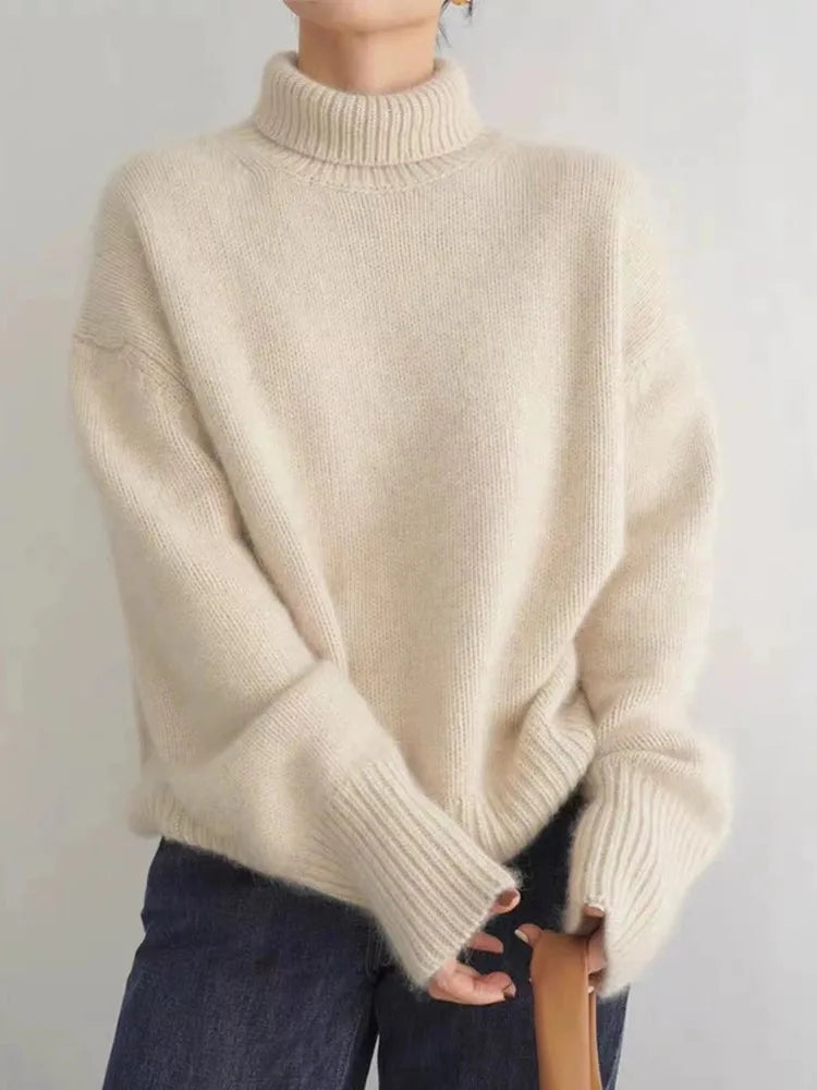 Dana | Warm Roll Neck Sweater With Ribbed Cuffs