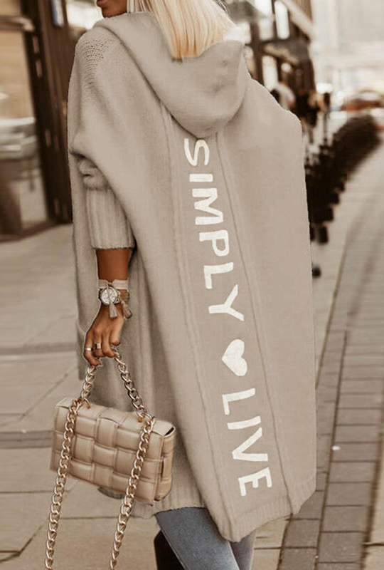Jacqueline | Longline Hooded Knit Cardigan