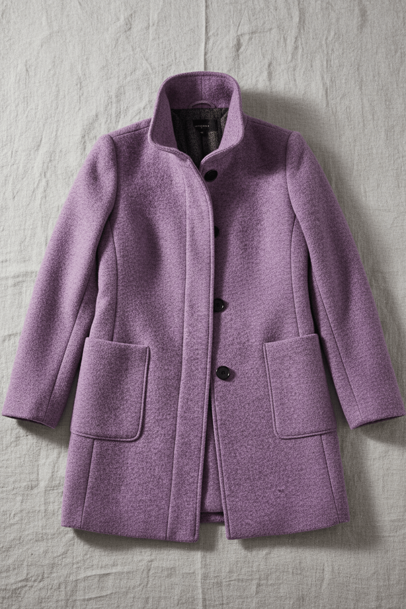 Ivy | Stand Collar Coat With Patch Pockets