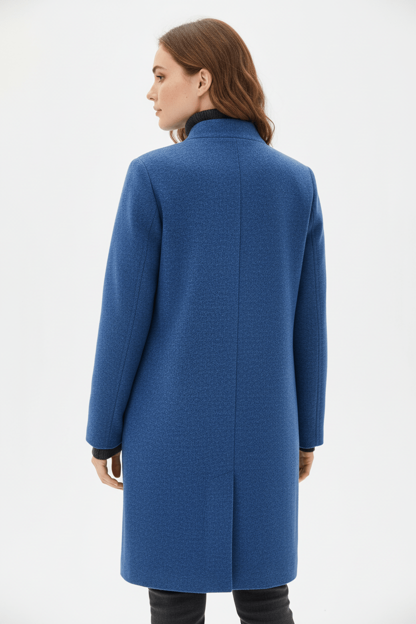 Ivy | Stand Collar Coat With Patch Pockets