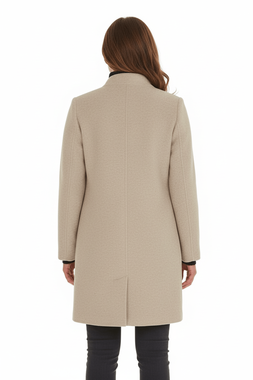 Ivy | Stand Collar Coat With Patch Pockets