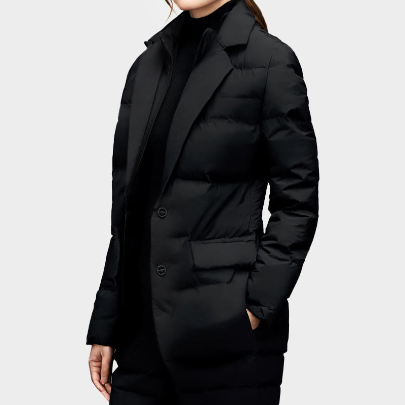 Dulcie | Down Puffer Jacket With Notched Lapels