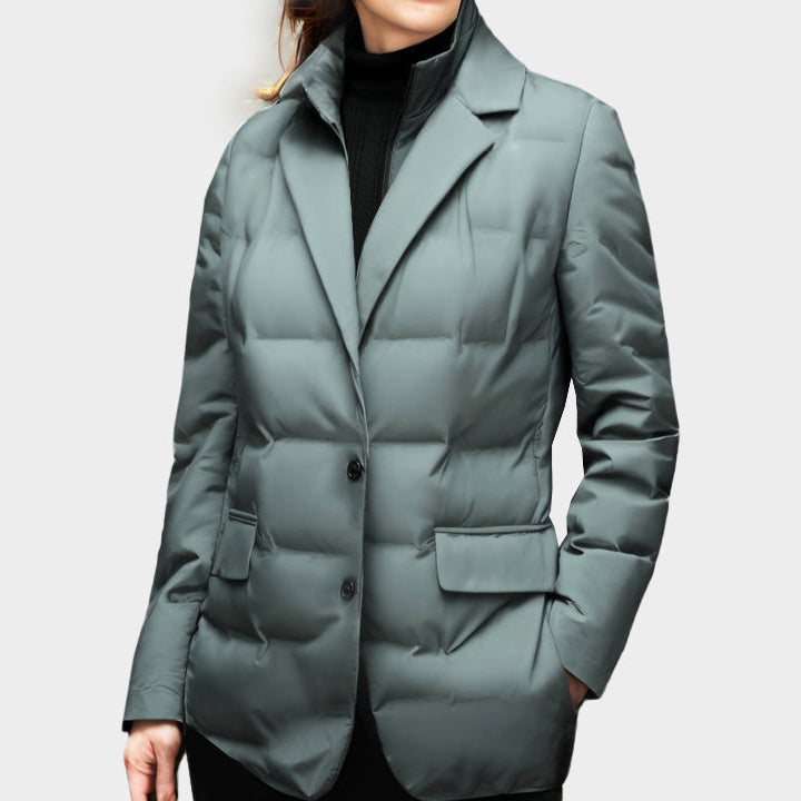 Dulcie | Down Puffer Jacket With Notched Lapels
