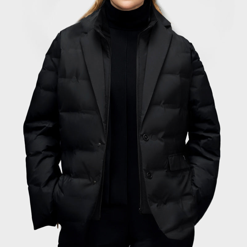 Dulcie | Down Puffer Jacket With Notched Lapels