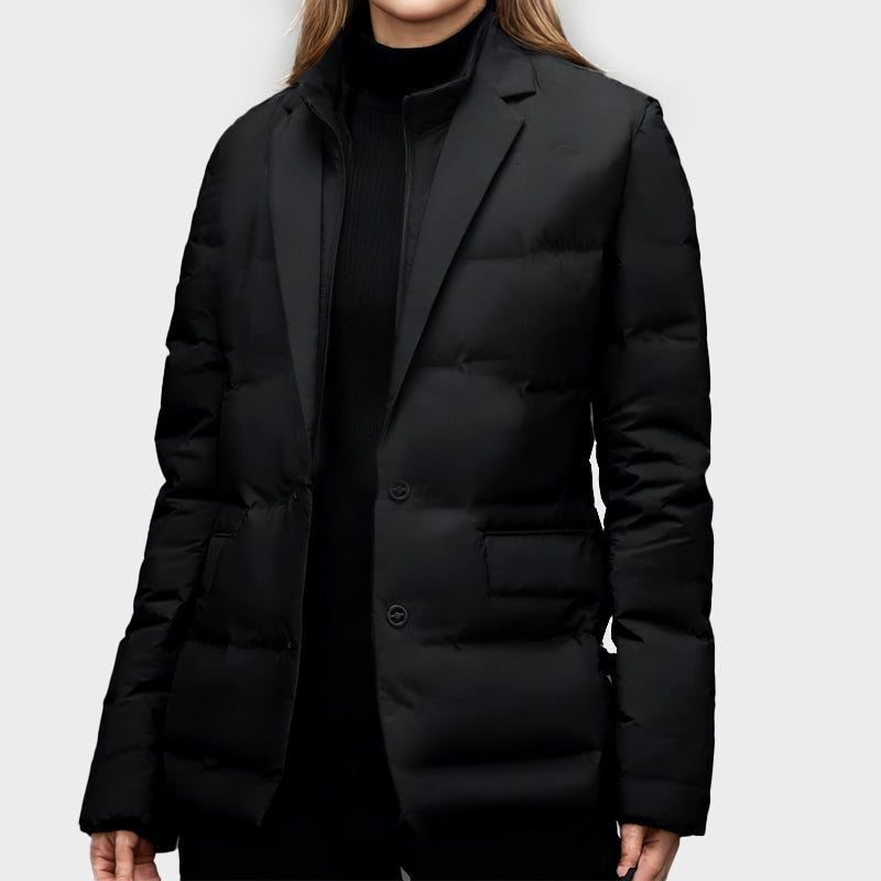 Dulcie | Down Puffer Jacket With Notched Lapels
