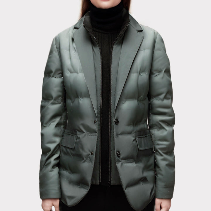 Dulcie | Down Puffer Jacket With Notched Lapels