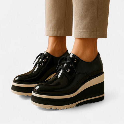 Astrid | Lace-Up Platform Derby Shoes