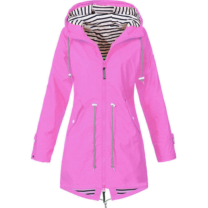 Ingrid | Hooded Rain Jacket With Drawstring Waist