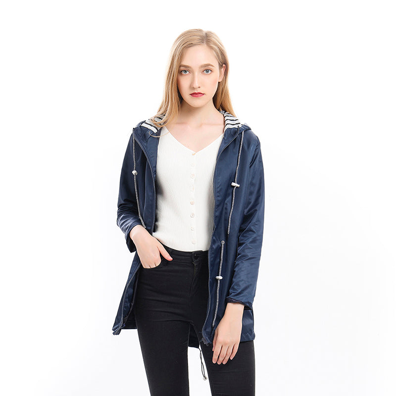 Ingrid | Hooded Rain Jacket With Drawstring Waist