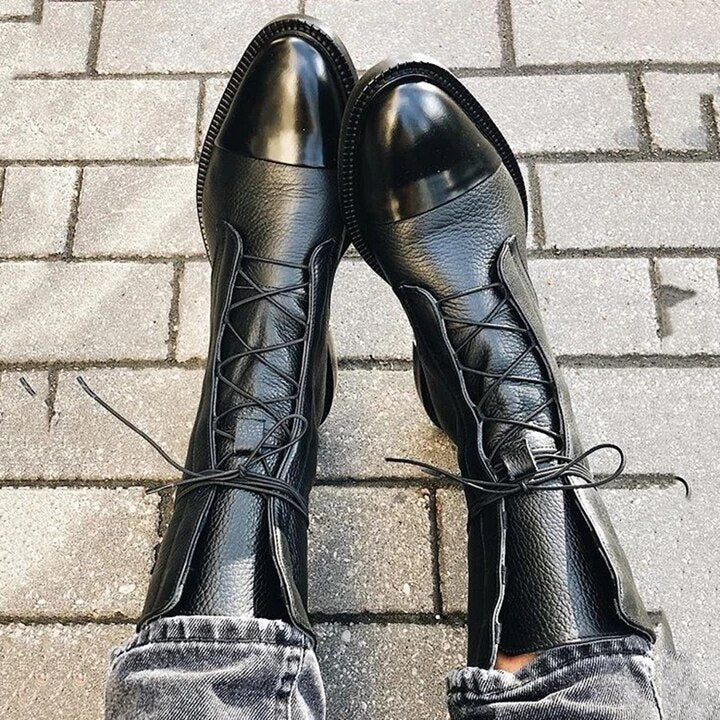 Adaline | Lace-Up Ankle Boots With Cap Toe