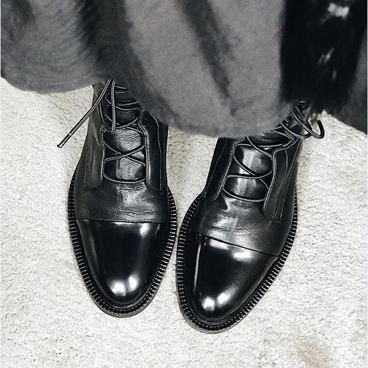 Adaline | Lace-Up Ankle Boots With Cap Toe