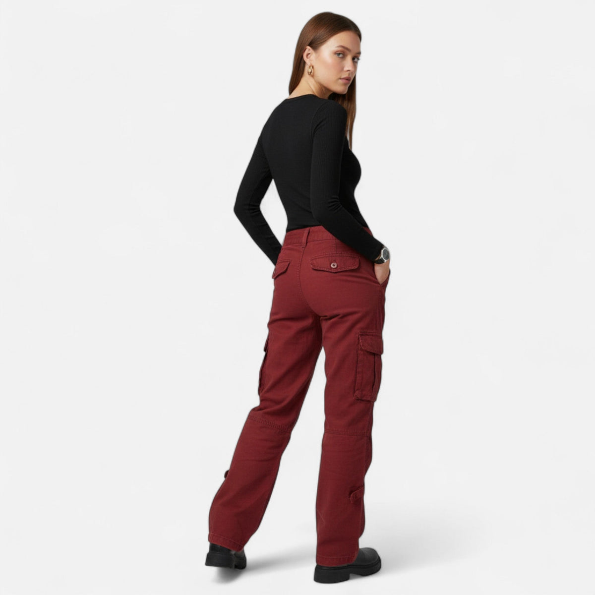 Alana | Straight-Leg Cargo Pants With Flap Pockets