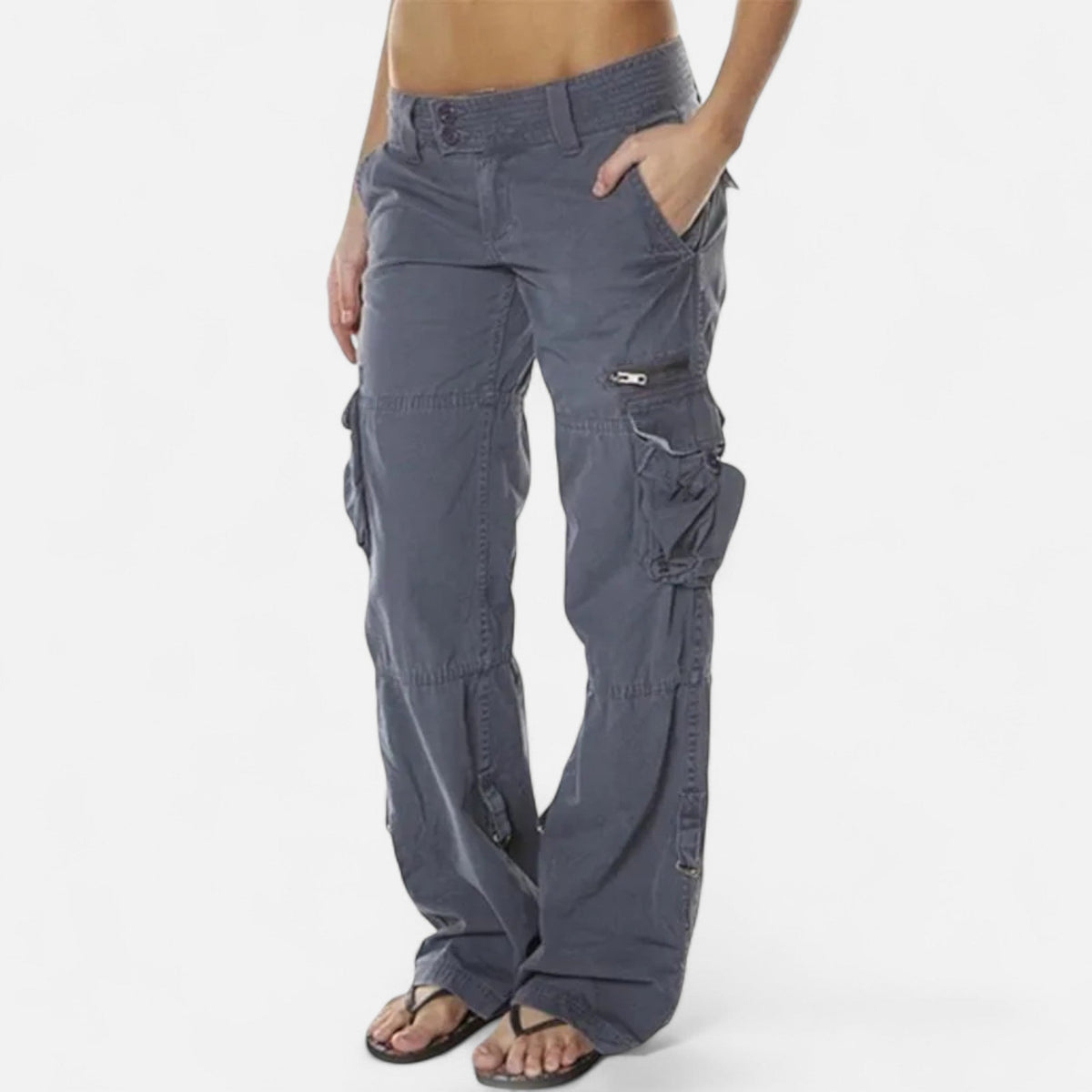 Alana | Straight-Leg Cargo Pants With Flap Pockets