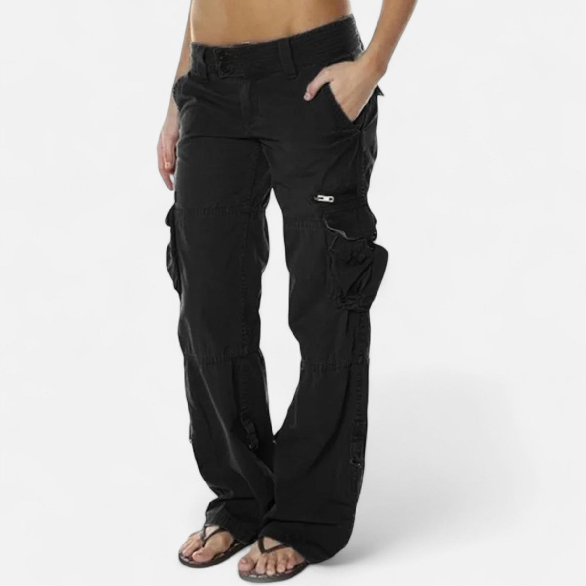 Alana | Straight-Leg Cargo Pants With Flap Pockets