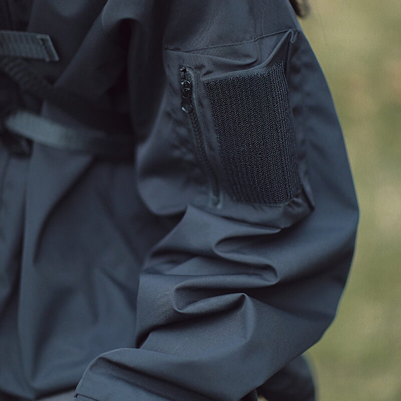 Olive | Oversized Hooded Jacket With Zip Pockets