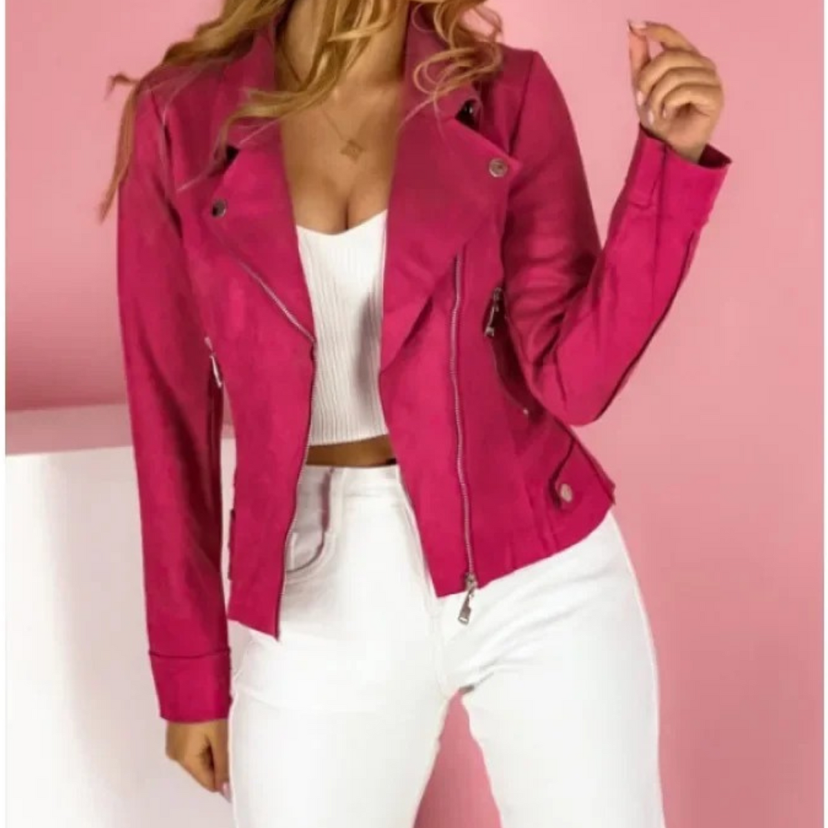 Mae | Asymmetric Zip Moto Jacket