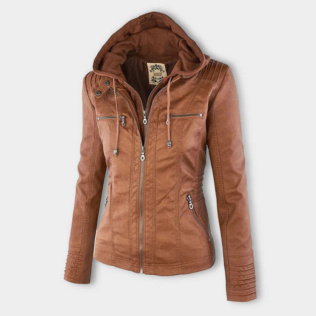 Evangeline | Fitted Zip-Up Jacket With Hood