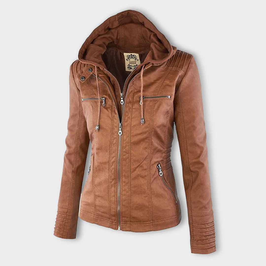 Evangeline | Fitted Zip-Up Jacket With Hood