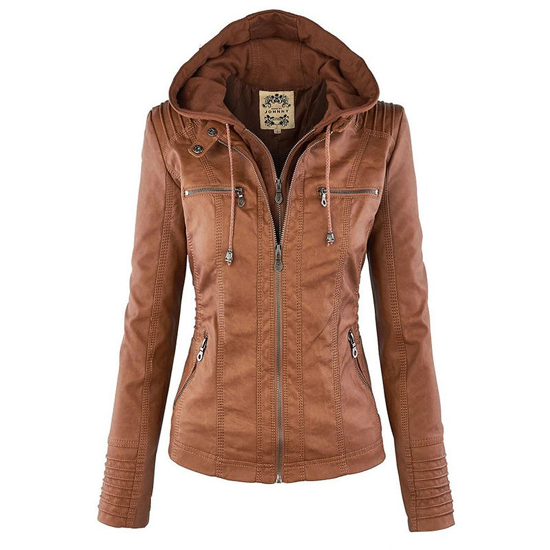 Evangeline | Fitted Zip-Up Jacket With Hood