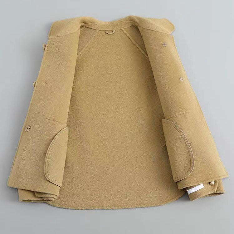 Orla | Short Swing Coat With Pearl Buttons