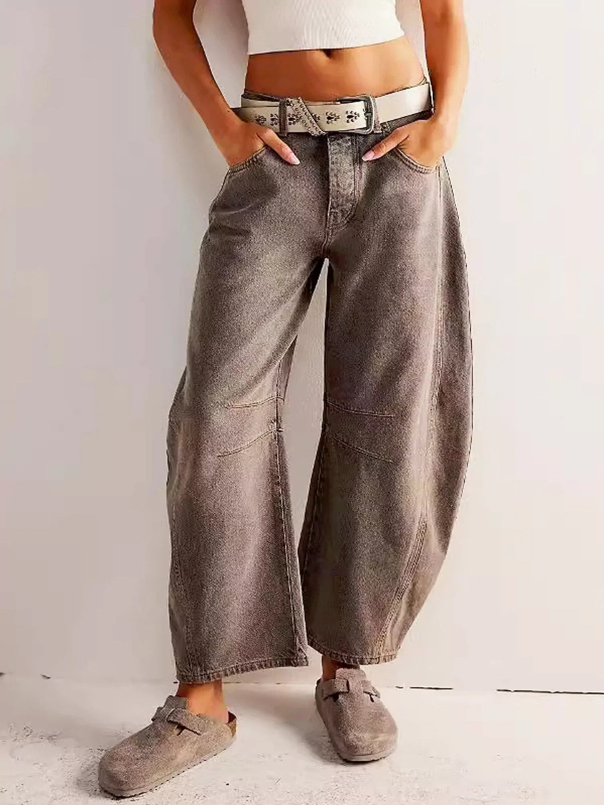 Celia | High-Waisted Barrel-Leg Jeans