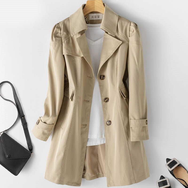 Sheila | Slim-Fit Trench Coat With Notch Lapels