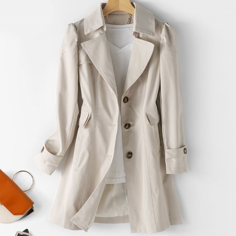 Sheila | Slim-Fit Trench Coat With Notch Lapels