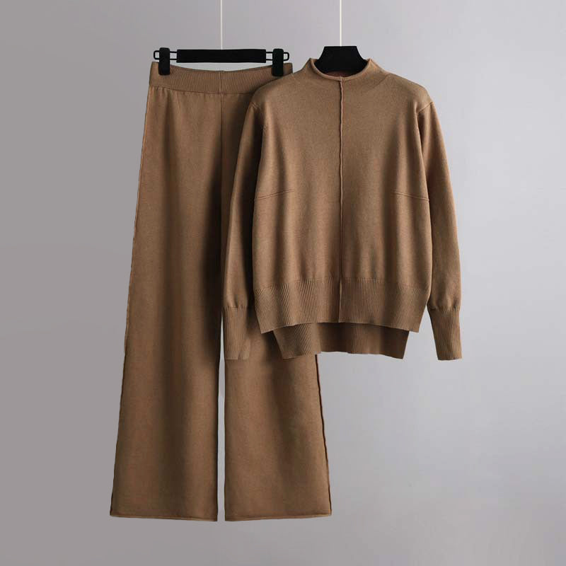 Alyssa | Half Turtleneck Sweater And Wide-Leg Pants Set