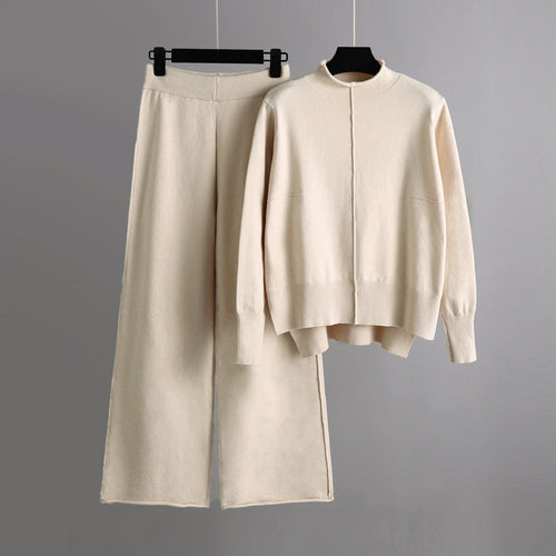 Alyssa | Half Turtleneck Sweater And Wide-Leg Pants Set