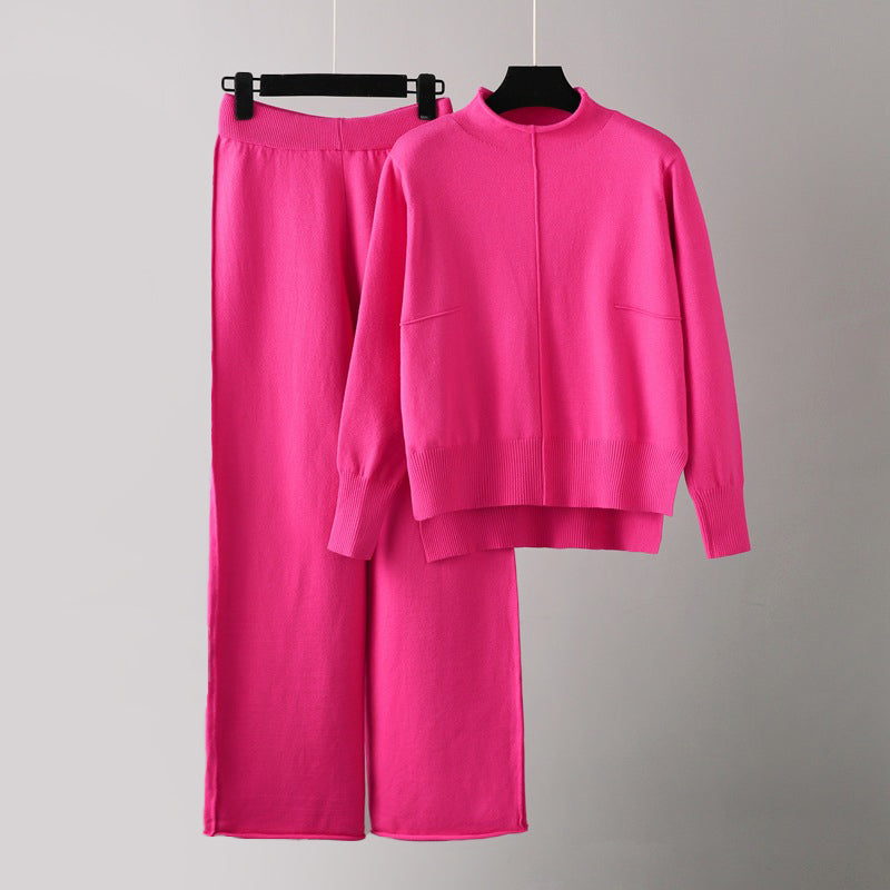 Alyssa | Half Turtleneck Sweater And Wide-Leg Pants Set