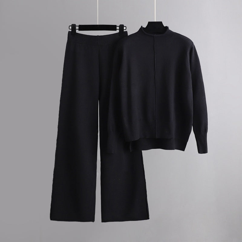 Alyssa | Half Turtleneck Sweater And Wide-Leg Pants Set