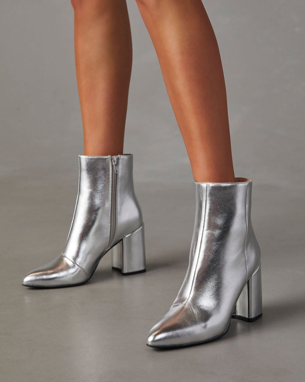 Lisette | Pointed-Toe Ankle Boots With Block Heel