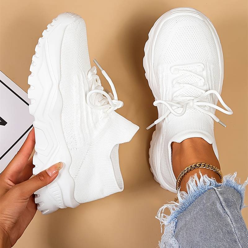 Roberta | Chunky Platform Sneakers With Textile Upper