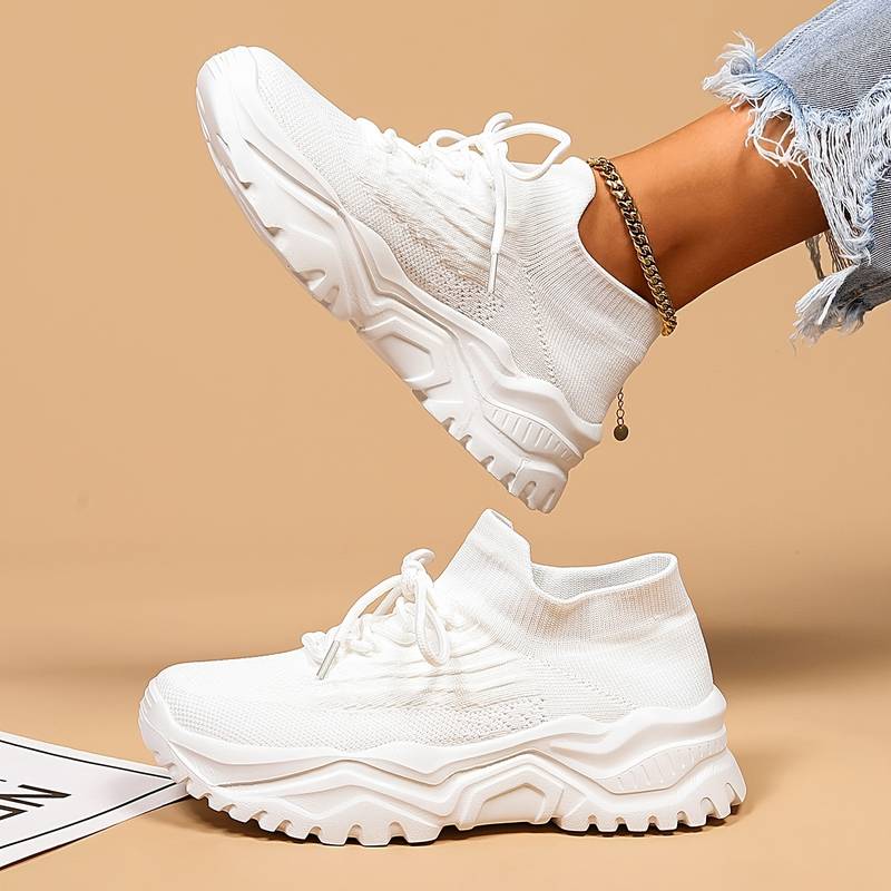 Roberta | Chunky Platform Sneakers With Textile Upper