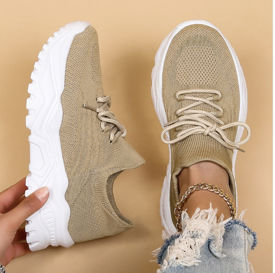 Roberta | Chunky Platform Sneakers With Textile Upper