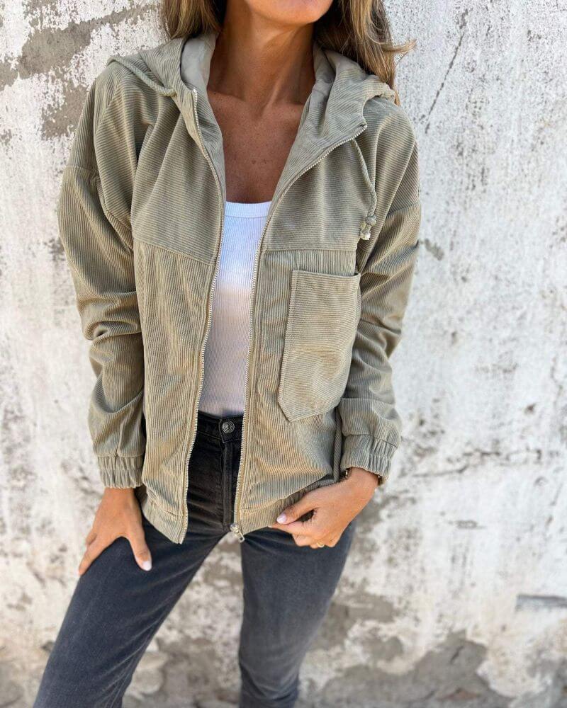 Erin | Relaxed-Fit Zip-Up Hooded Jacket