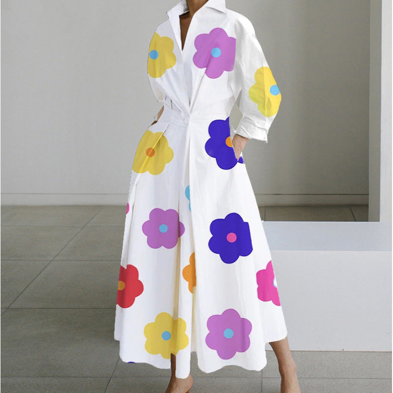 Maria | Collared Maxi Dress With Front Wrap