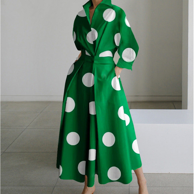 Maria | Collared Maxi Dress With Front Wrap