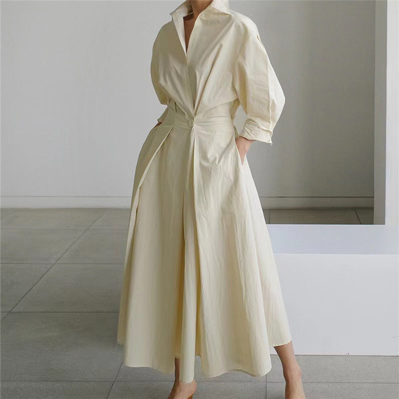 Maria | Collared Maxi Dress With Front Wrap