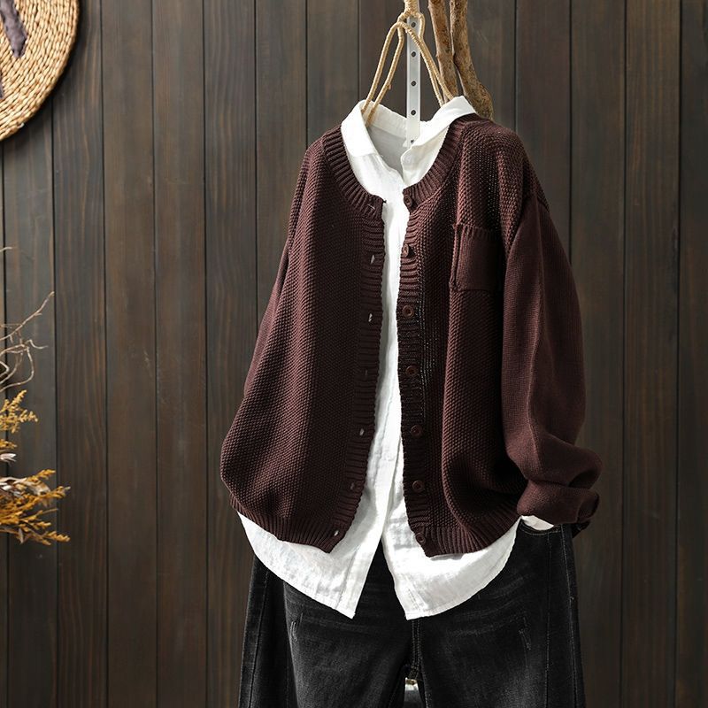 Gillian | Button-Front Knit Cardigan With Pocket