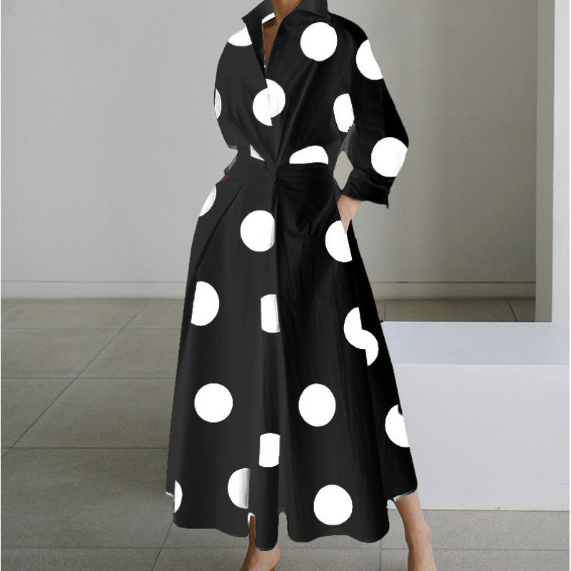 Maria | Collared Maxi Dress With Front Wrap