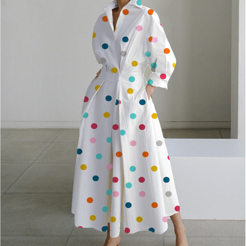 Maria | Collared Maxi Dress With Front Wrap