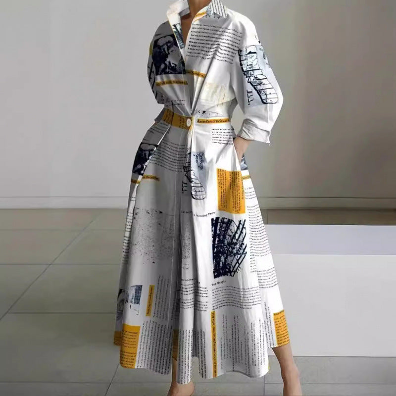 Maria | Collared Maxi Dress With Front Wrap
