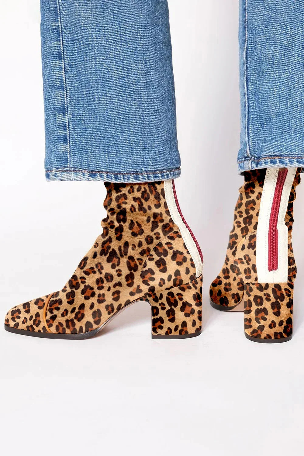 Cordelia — Square-Toe Block Heel Ankle Boots