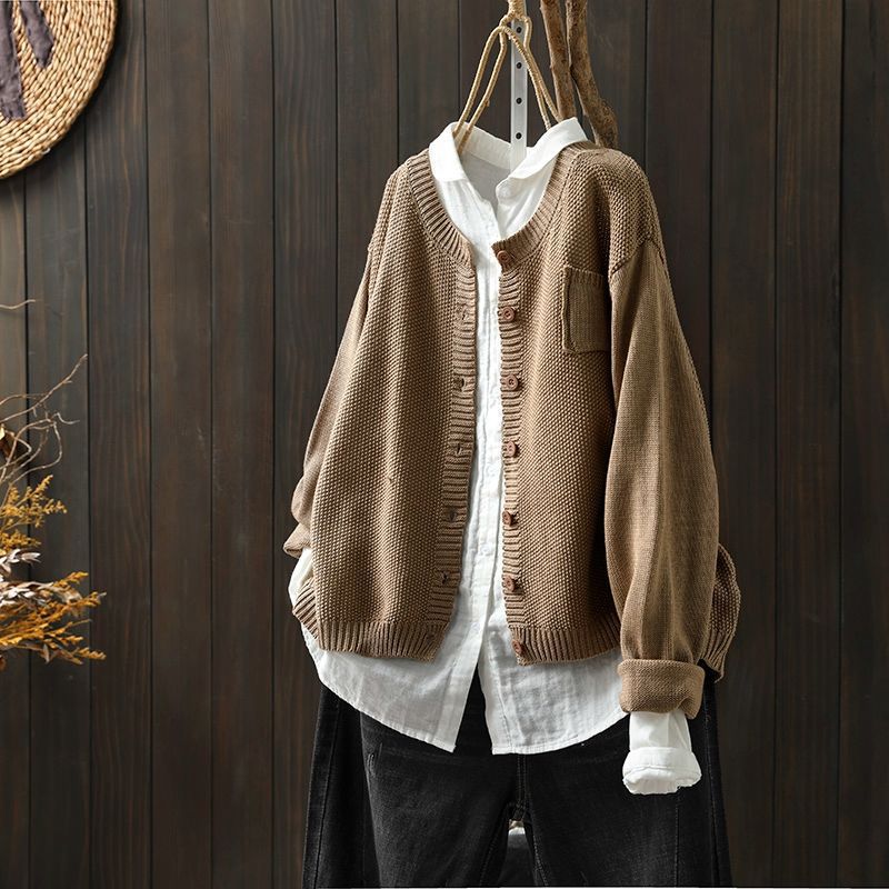 Gillian | Button-Front Knit Cardigan With Pocket
