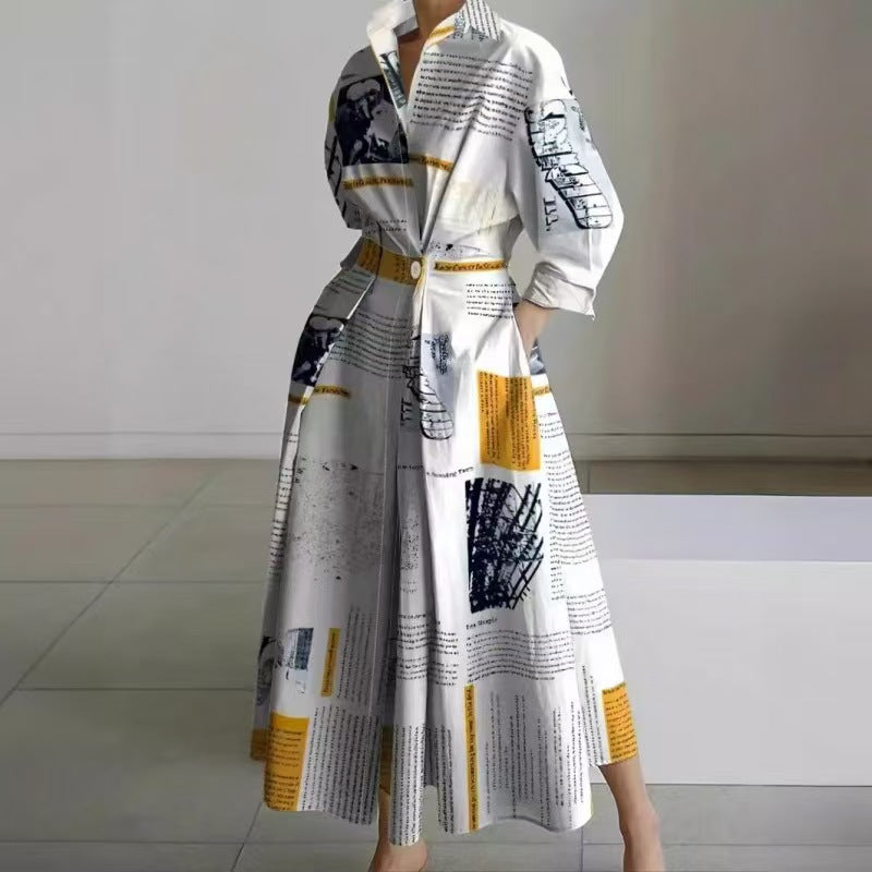 Maria | Collared Maxi Dress With Front Wrap